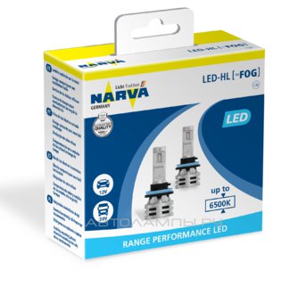 Narva H11/H8/H16 6500K Range Performance LED